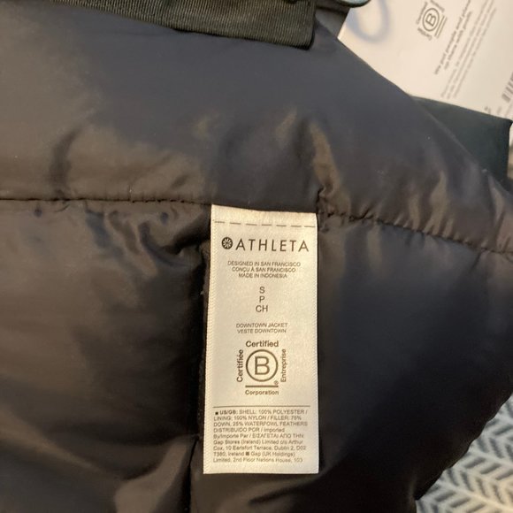 ATHLETA SIZE SMALL BLACK DOWNTOWN JACKET NWT - Picture 8 of 9
